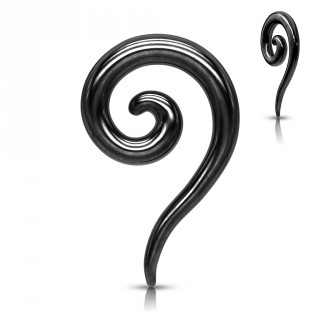 Piercing carteur spirale en acier - Noir