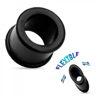 Piercing carteur tunnel silicone ultra flexible noir