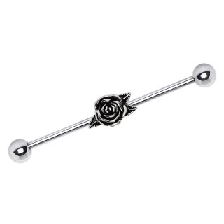 Piercing industriel vintage  rose noircie