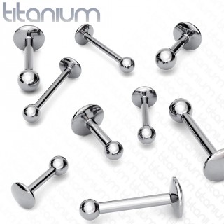 Piercing labret en titane G23  boules (lvre, tragus...)