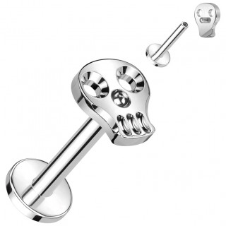 Piercing labret Titane Crane / skull (lvre, tragus, hlix...)