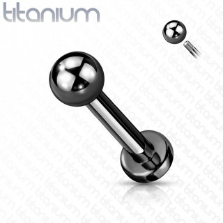 Piercing labret Titane G23 noir  boule (lvre, tragus, helix...)