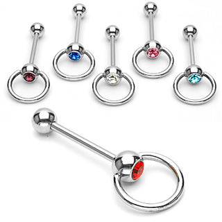 Piercing langue type esclave