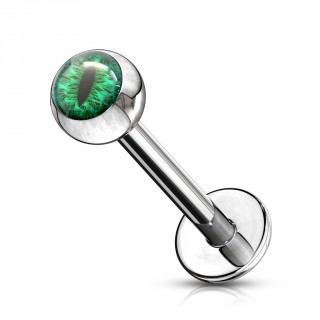 Piercing lvre oeil de serpent - Vert