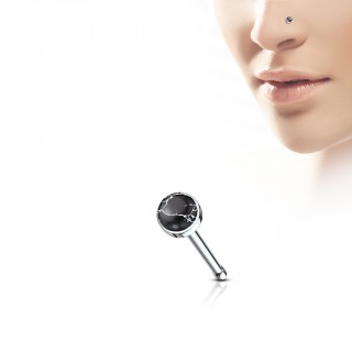 Piercing nez  pierre Agate noire