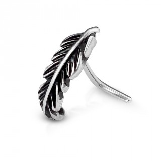 Piercing nez  plume - tige "L"