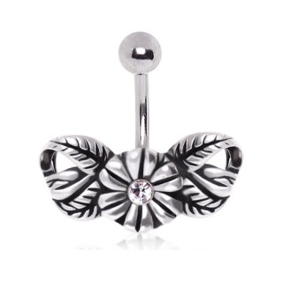 Piercing nombril  fleur marguerite style noeud papillon