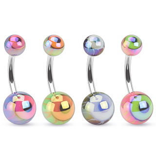 Piercing de nombril  motif globes occulaires