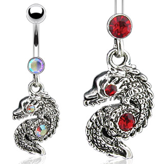 Piercing nombril dragon