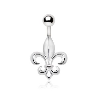 Piercing nombril fleur de lys royale