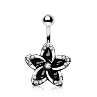 Piercing nombril fleur de minuit