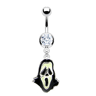 Piercing nombril masque style Scream