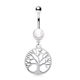 Piercing nombril mdaillon arbre de vie