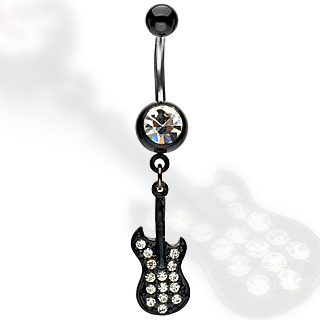 Piercing nombril pendentif guitare lectrique