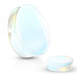 Piercing plug goutte en Opalite (pierre semi-prcieuse)