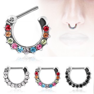 Piercing septum clicker cercl de strass