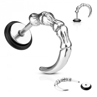 Piercing style faux plug doigt dcharn acier