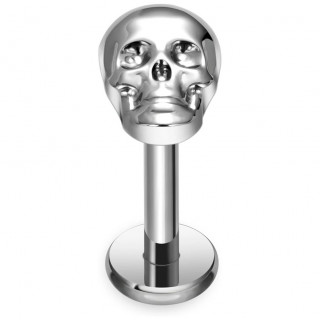 Piercing tte de mort en Titane  filetage interne (lvre et oreille)