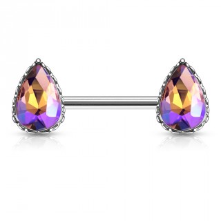 Piercing tton  gouttes de cristal nuances - Pourpre