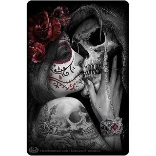 Plaque dco aluminium "Le baiser de La Mort" (15x10cm)