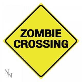 Plaque dco Zombie Crossing - 30cm