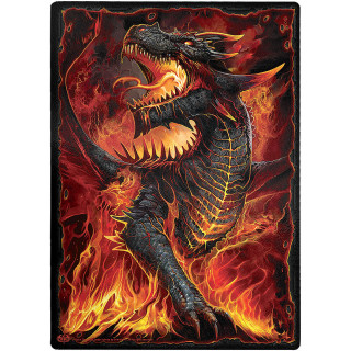 Plateau / planche  dcouper en verre  Dragon dbordant de lave (28,5x20cm)