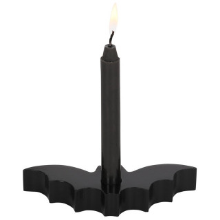 Porte bougie noir en forme de chauve-souris