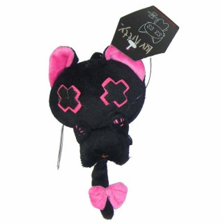 Porte-cls peluche gothique chat Baby Vanity noir et rose - Luv Bunny's