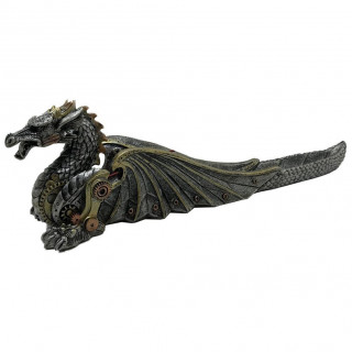 Porte-encens (pour btonnets) dragon mcanique steampunk - 33cm