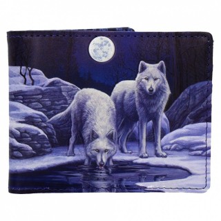 Portefeuille  loups au bord de la rivire "Warriors of Winter"- Lisa Parker