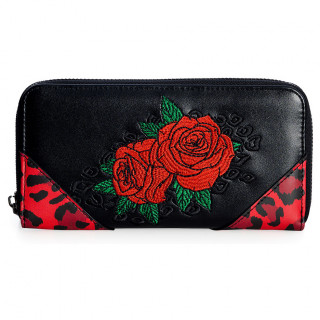 Portefeuilles Rockabilly noir  roses rouges - BANNED