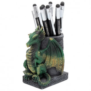 Pot  crayon - Dragon vert