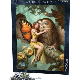 Puzzle 1000pcs fe et chouette "Fairy and Owl" - James Ryman