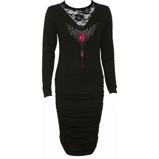 Robe de soire gothique BLOOD ROSE