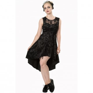 Robe gothique longue noire Banned SKULL CANDY