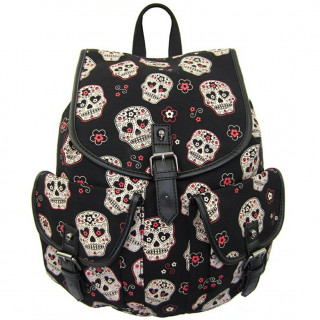 Sac  dos goth-rock Banned  motif cranes de sucre