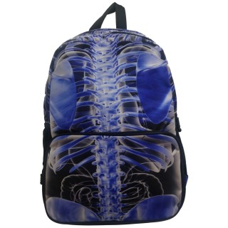 Sac  dos gothique Banned noir  cage thoracique bleue