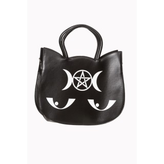 Sac  main tete de chat, lune et pentagramme - Banned