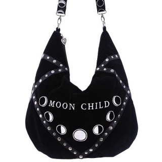 Sac bandoulire velours gothique rivet MOON CHILD - Restyle