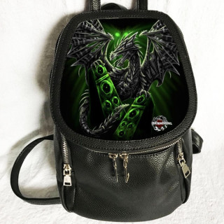 Sac  dos effets 3D  dragon noir et scne musicale - Linda Jones