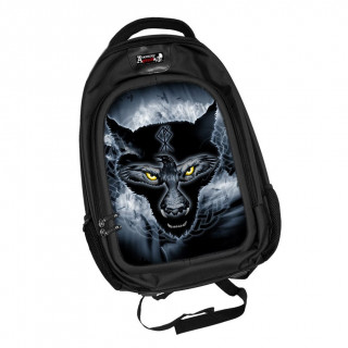 Sac  dos effets 3D  Loup nordique et corbeau - Alchemy