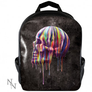 Sac  dos goth-rock avec crane multicolore dgoulinant