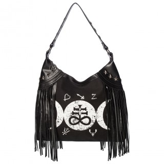 Sac gothique noir lune et croix "TEMPEST FRINGE" - Banned