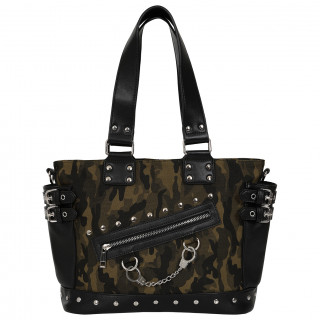 Sac  main camouflage militaire  menottes et rivets - Banned