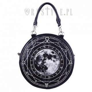 Sac  main gothique rond  Lune et Runes - Restyle