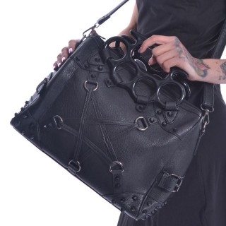 Sac  main  poing amricain et pentacle PENTACULT BAG - Poizen Industries