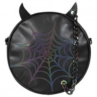 Sac rond gothique  crochets d'araigne et toile - Banned