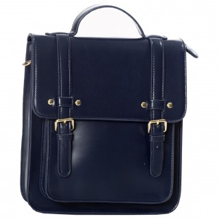 Sac vintage bleu nuit modle "COHEN BAG" - Banned