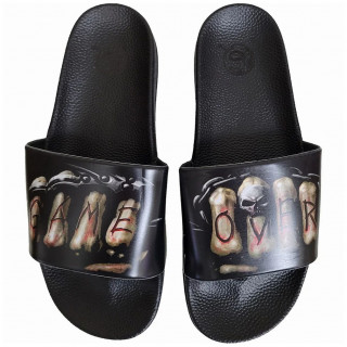 Sandales tongs gothiques homme "Game Over"