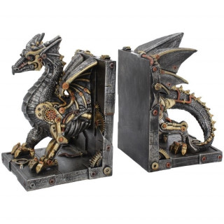 Serre-livres  dragon steampunk (27cm) - Nemesis Now